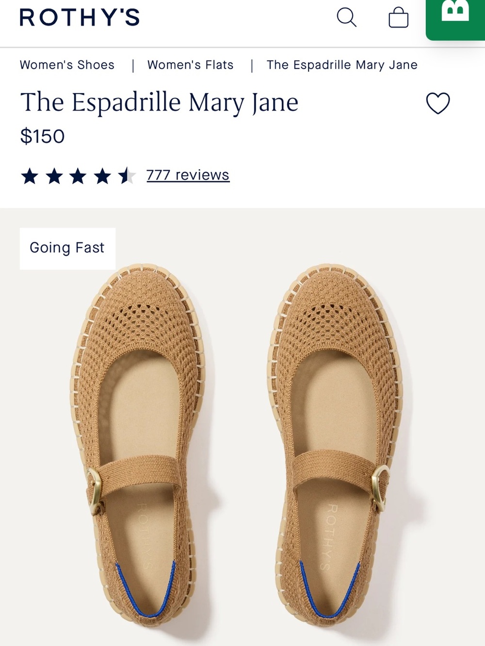 NEW ROTHYS Mary Jane Espadrilles in Wren